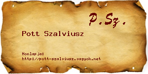 Pott Szalviusz névjegykártya
